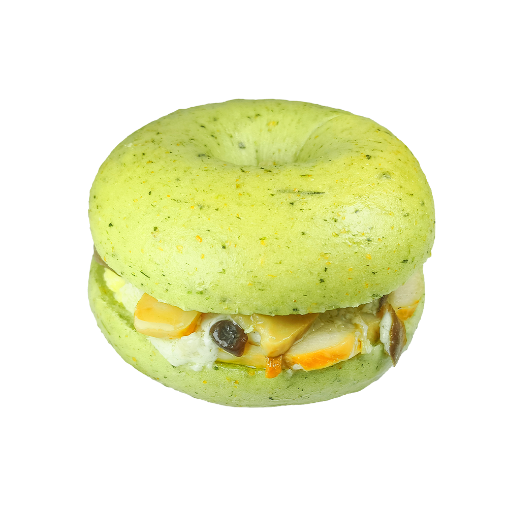 Spenótos csirke gombás bagel