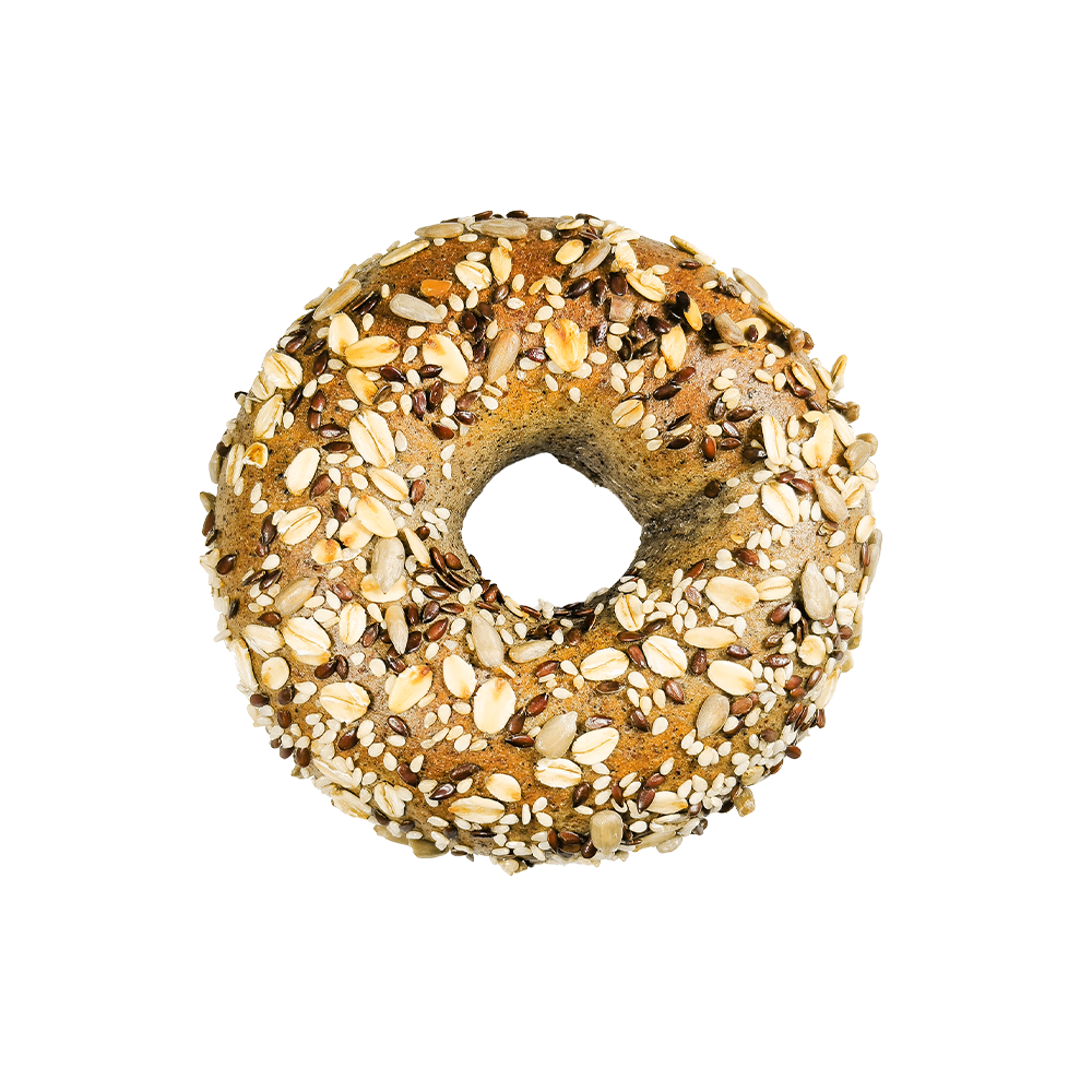 Diétás táplálkozás Sötét teljes kiőrlésű többszemű bagel